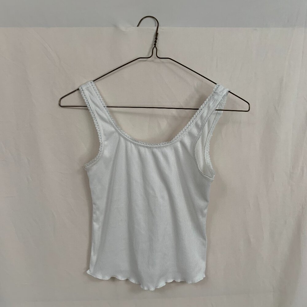 Hippie Rose XS Crop White Tank
